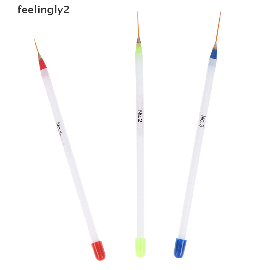 Set 3 Cọ Vẽ Trang Trí Móng Tay Đầu Mềm Siêu Mỏng Tiện Dụng