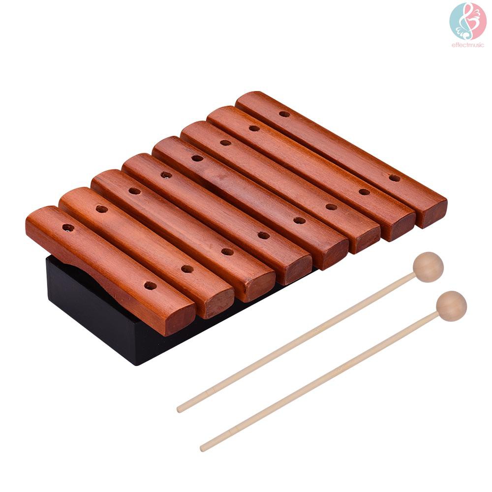 Đàn Phiến Gỗ 8 Nốt Xylophone Kèm 2 Cây Gõ Bằng Gỗ Cho Bé