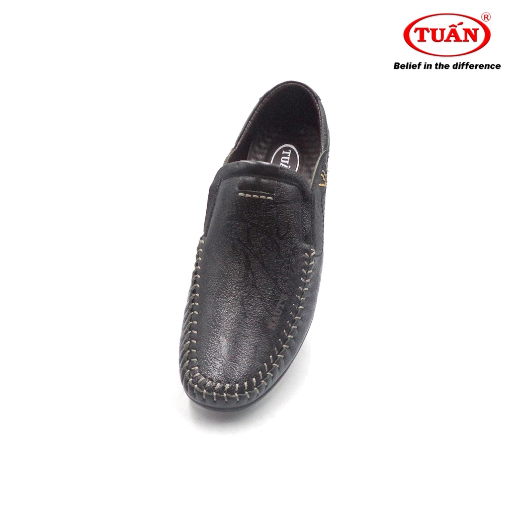 Giày lười nam giày mọi quai da bò đế cao su thương hiệu Tuấn GXHU-236