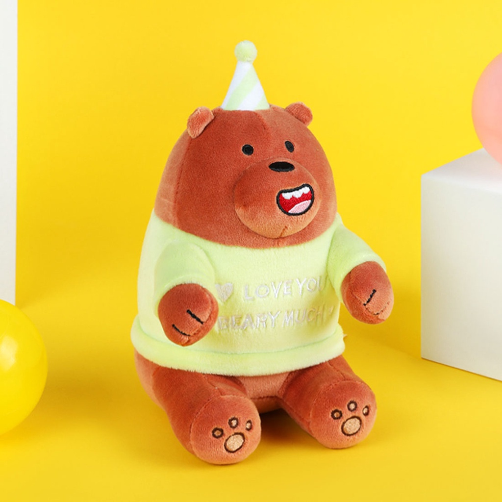 Gấu bông Đồ chơi Thú nhồi bông Búp bê &amp; Thú nhồi bông gấu bông thú nhồi bông MINISO We Bare Bears Birthday Hat