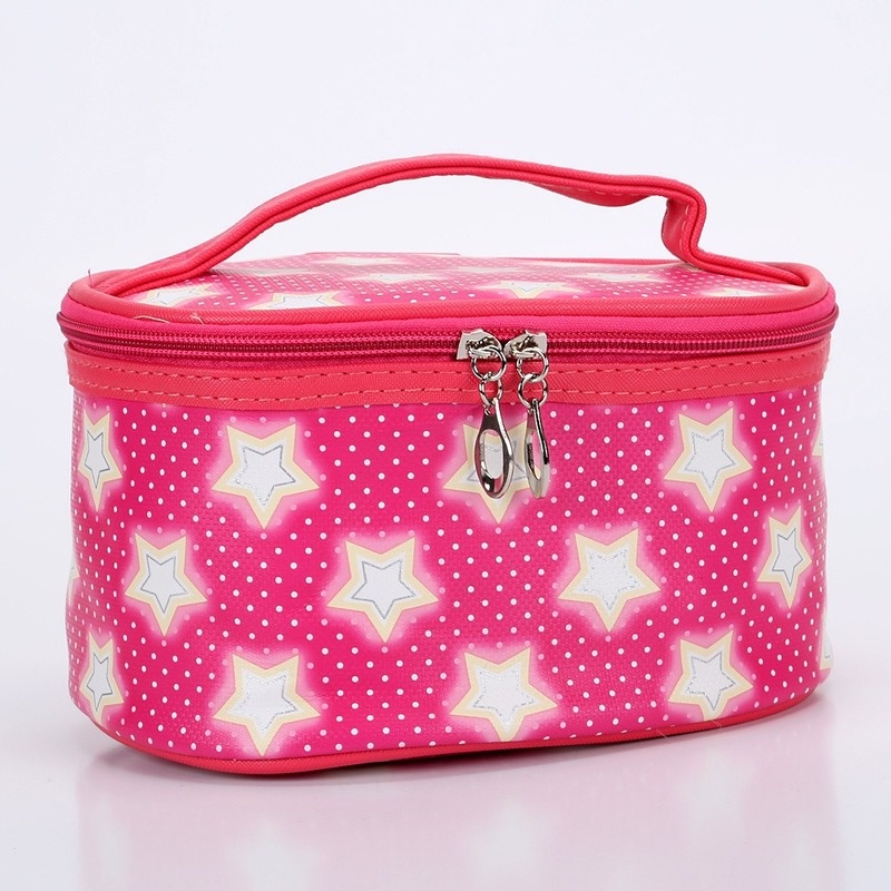 Túi Da PU Hình Trụ Đựng Mỹ Phẩm Tiện Dụng