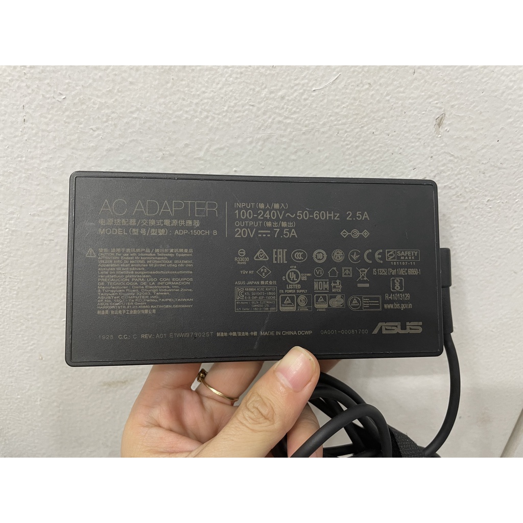 Sạc laptop Asus 20V - 7.5A - 150W Chân kim 6.0*3.7mm Asus TUF Gaming FX505 ROG Strix G531, G513