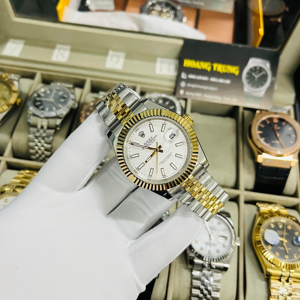 Đồng hồ Nam RolexDatejust máy nhật, Automatic ,size 40mm, Thép không rỉ đúc đặc