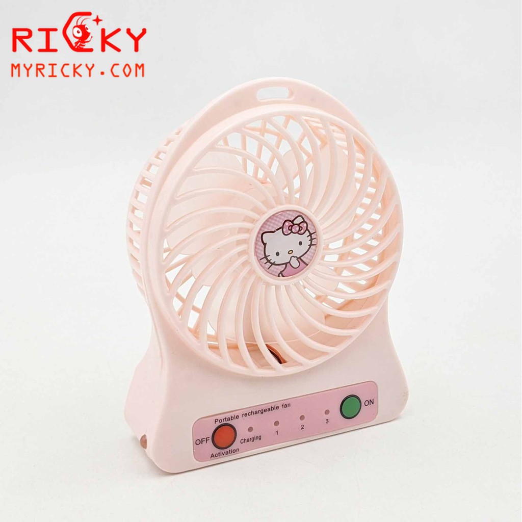 Quạt mini cầm tay CARTOON FAN - Pin sạc - 3 cấp độ siêu mát