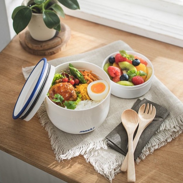 Hộp đựng cơm văn phòng Mosh Latte Lunchbox 480ml