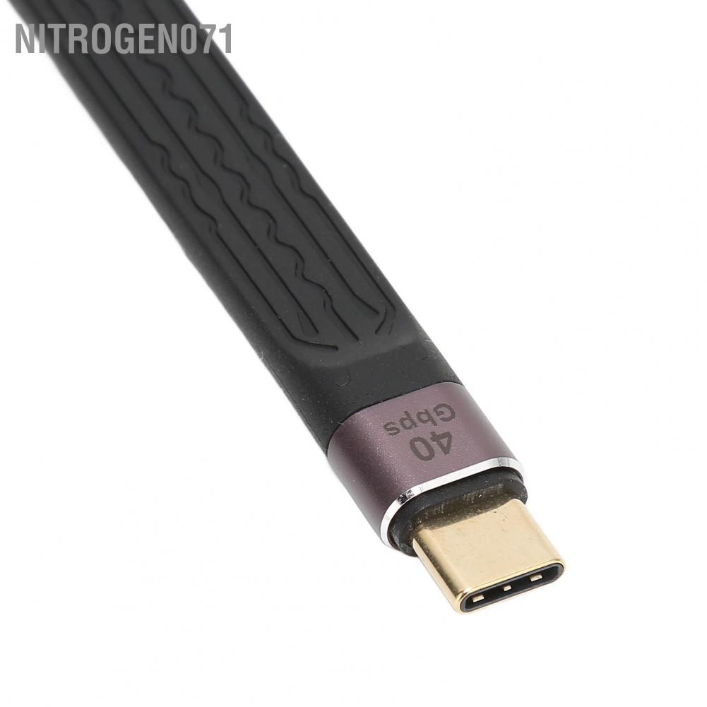 Nitrogen071 Cáp USB C ngắn 40Gbps Hai đầu FPC Loại bền Nam sang Nữ PD 100W Dây sạc nhanh