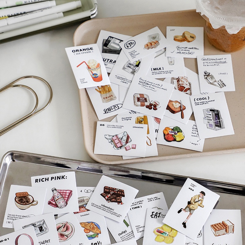Bộ 30 Miếng Dán Trang Trí Đồ Ăn Tráng Miệng MOHAMM