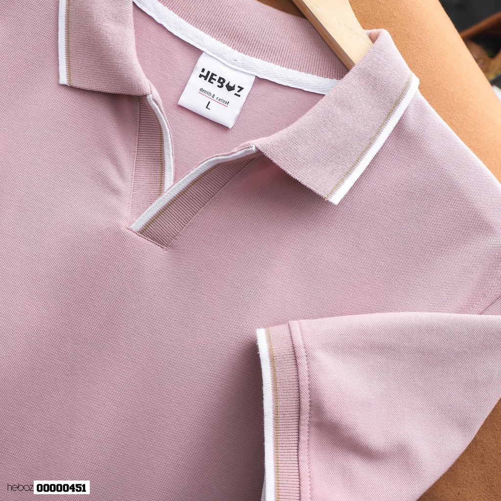 [HẾN STORE MENSWEAR] Áo polo Heboz viền màu 5M - viền cổ phối, vải co dãn tôt - 00000451