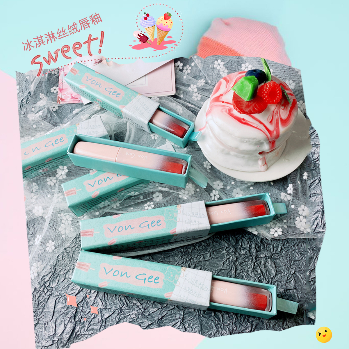 (Hàng Mới Về) son kem Vongee Dưỡng Ẩm Chống Thấm Màu Nhung Mờ Thời Trang | BigBuy360 - bigbuy360.vn