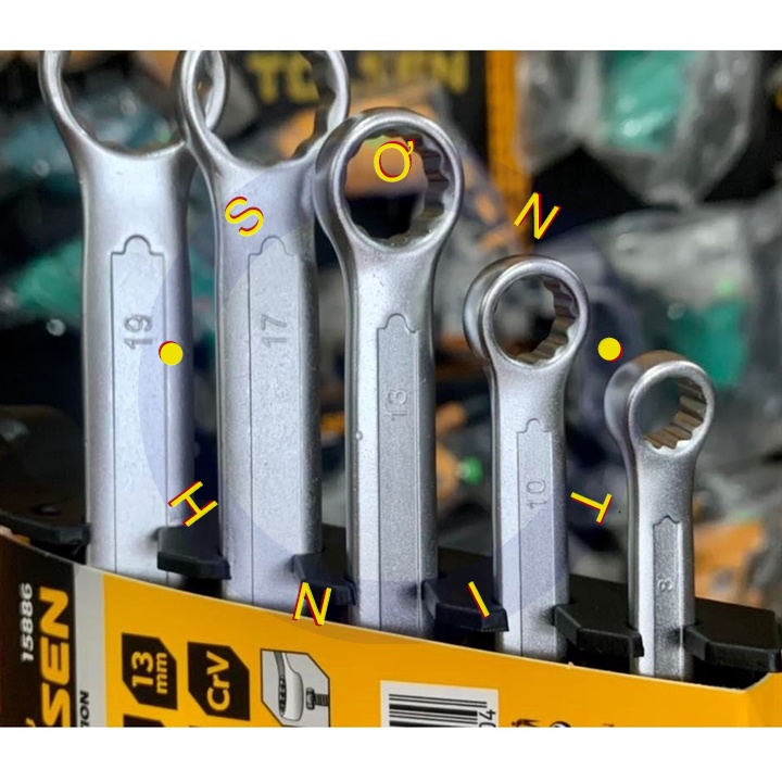 BỘ 5 CỜ LÊ VÒNG MIỆNG (8, 10, 13, 17, 19MM) TOLSEN 15886