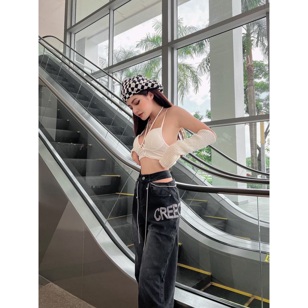 Áo 2 Dây Đan Cut Xẻ Táo Bạo LSEOUL A2562 Chất Thun Co Dãn Gợi Cảm Quyến Rũ Trẻ Trung Năng Động