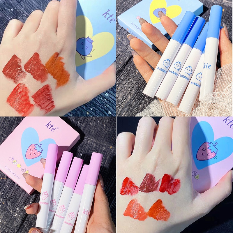 [Hàng mới về] Bộ 5 son kem lì KTE hương trái cây