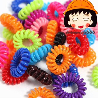 Set 10 Dây Buộc Tóc Lò Xo Nhiều Màu Sắc !