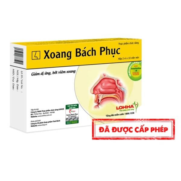 Viên uống Xoang Bách Phục (Hộp 20 viên) [Cota xoang, thông xoang tán]