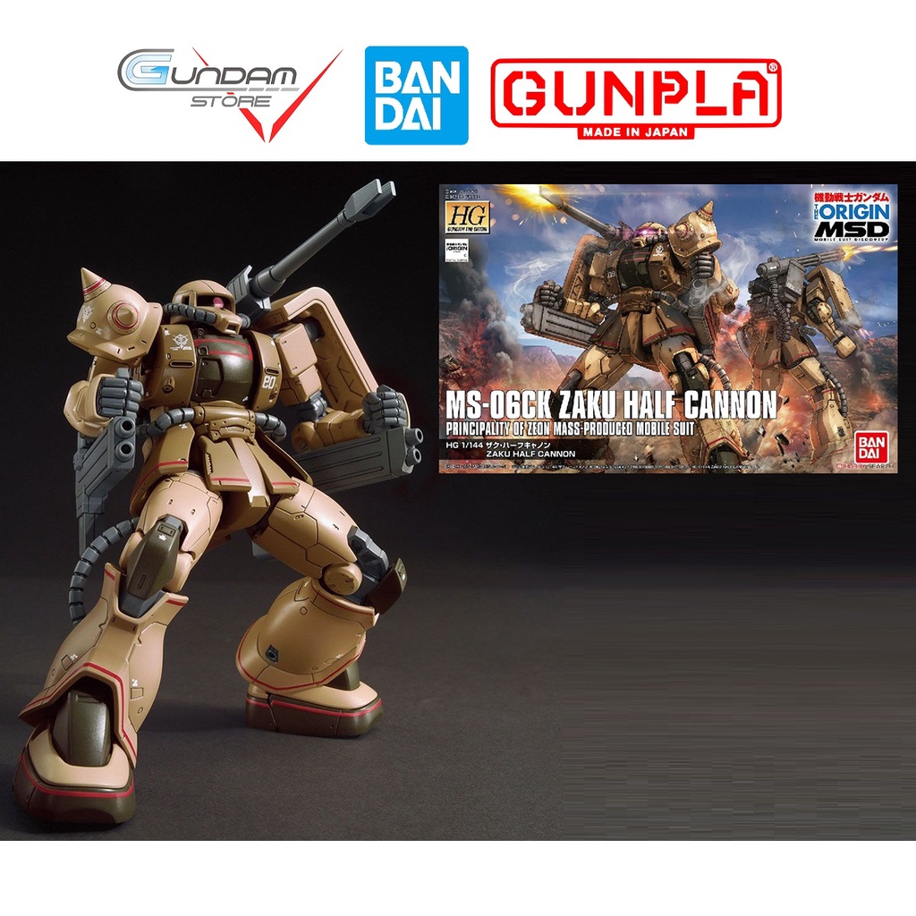 Mô Hình Gundam HG ZAKU HALF CANNON The Origin Bandai Đồ Chơi Lắp Ráp Anime Nhật