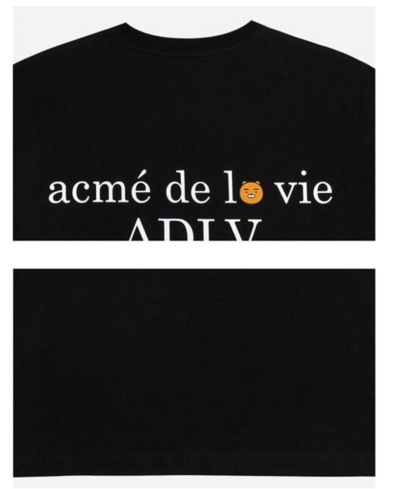 ADLV Áo Thun Cotton Tay Ngắn Dáng Rộng In Hình Gấu Và Bánh Donut Cổ Điển Thời Trang Cho Cặp Đôi