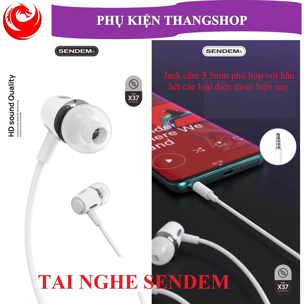 [RẺ VÔ ĐỊCH] Tai nghe CD Sendem X37 siêu bass nghe cực hay
