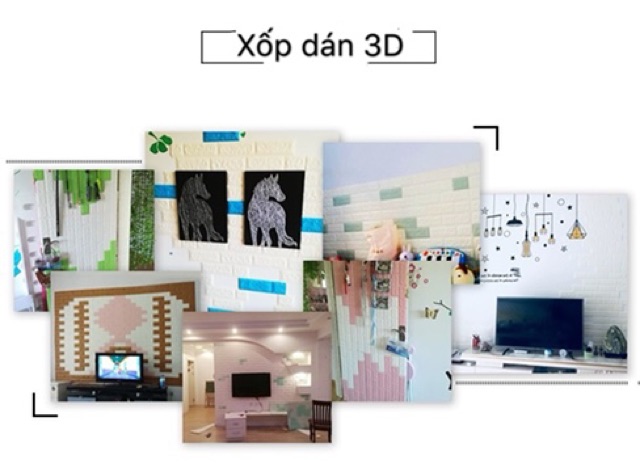 Xốp dán tường 3D [Xả kho] Tường đẹp theo ý bạn,sẵn keo,dễ dán,tự thi công dễ dàng | BigBuy360 - bigbuy360.vn
