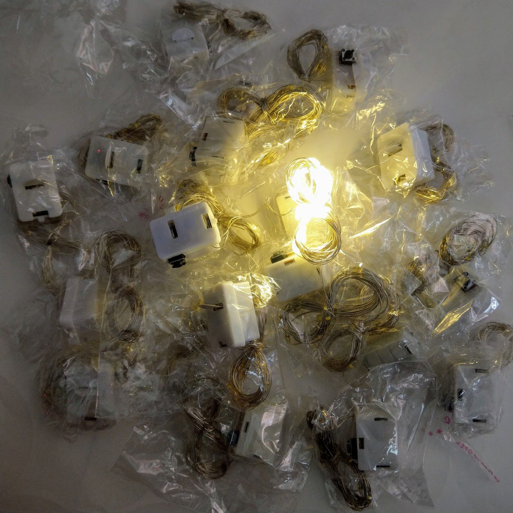 10 cái đèn led đom đóm đèn led trang trí đèn fairylight fairy light màu vàng dài 2m