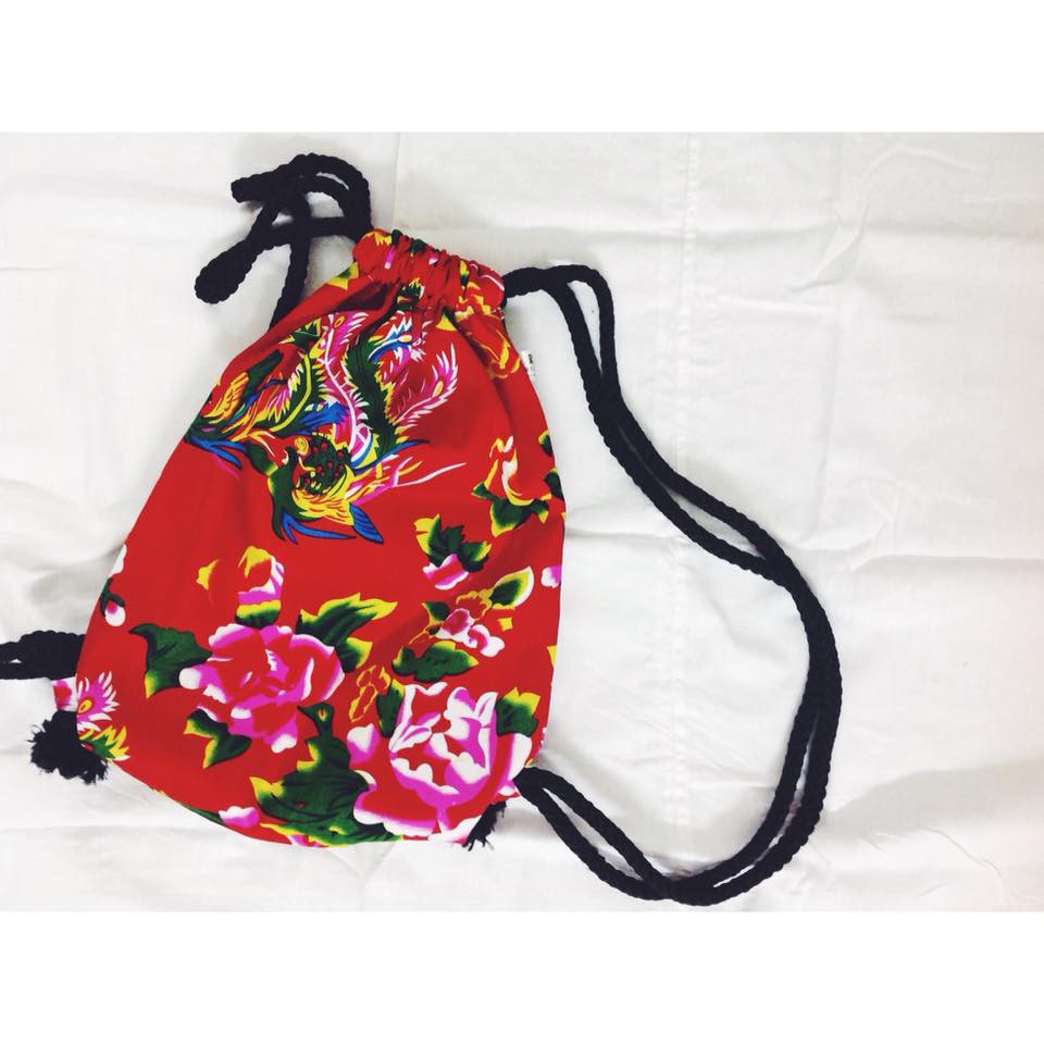 Balo Túi dây rút con công - Đồ handmade HihataDecor