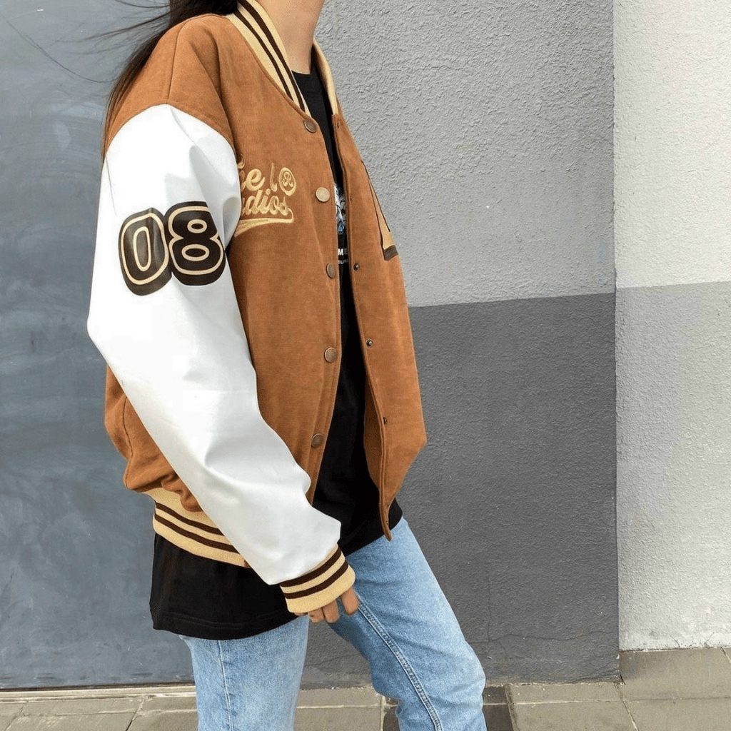 ÁO KHOÁC BOMBER NỮ CHẤT KAKI NHUNG CAO CẤP ĐẸP SANG SIÊU BỀN