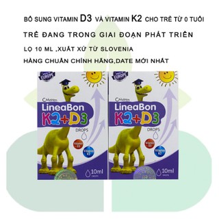 [KÈM QUÀ TẶNG] LineaBon Vitamin D3 + K2 Tăng hấp thu Canxi cho trẻ - Trẻ cao lớn khỏe mạnh