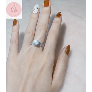 Nhẫn bạc nữ đính đá 3 lines mẫu mới