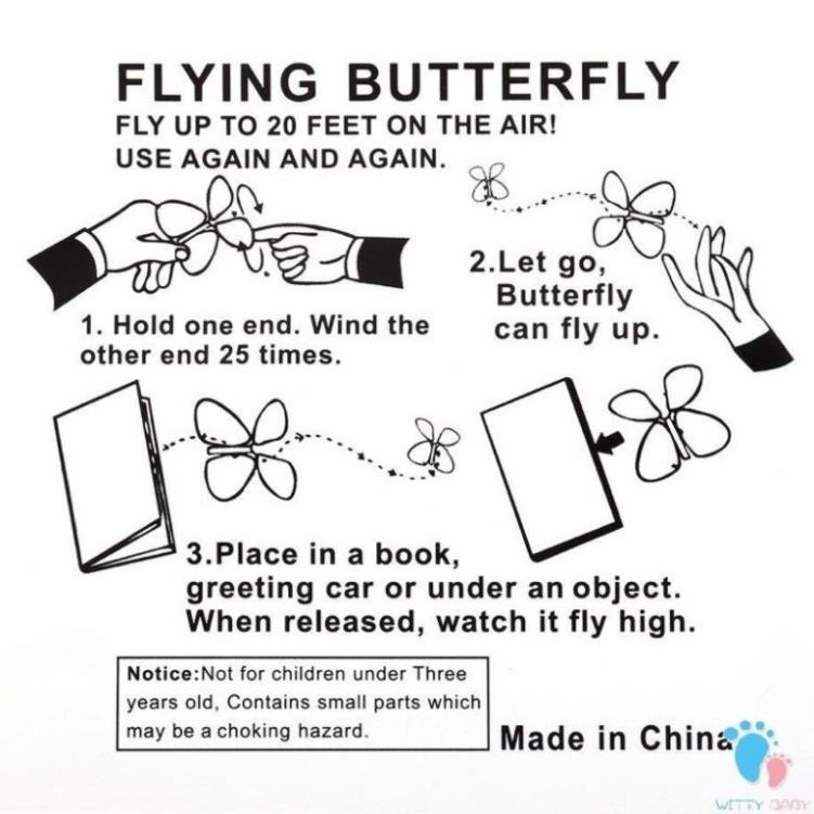 COmbo 10 con bướm Ma Thuật Magic Butterfly dùng làm đồ chơi, decor, trang trí, quà tặng độc đáo