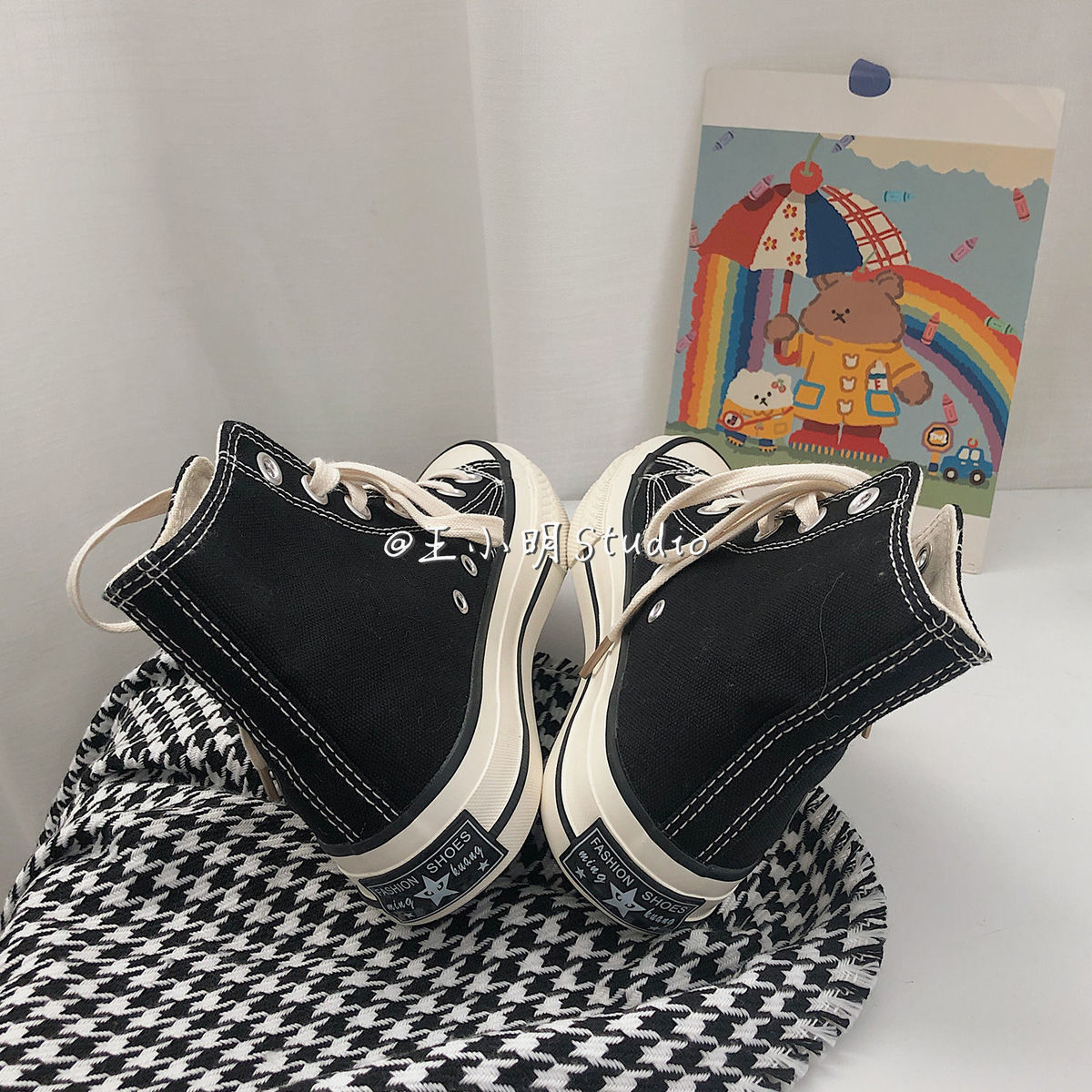 Giày Bata Canvas Cổ Cao Phong Cách Hàn Quốc Cho Nữ | BigBuy360 - bigbuy360.vn