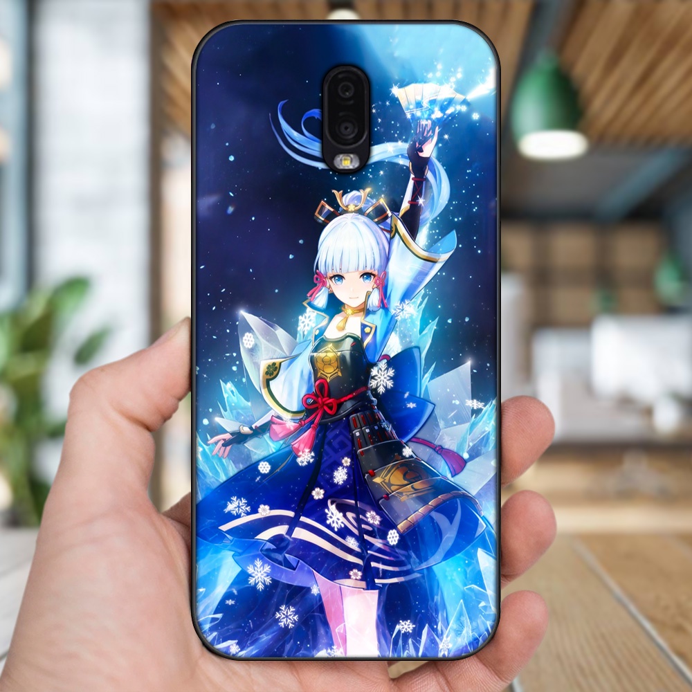 Ốp lưng Samsung J7 Plus viền đen in hình Ayaka Genshin Impact