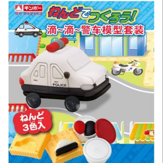 Bộ đất nặn bằng bột gạo hình xe cảnh sát Gincho GC049