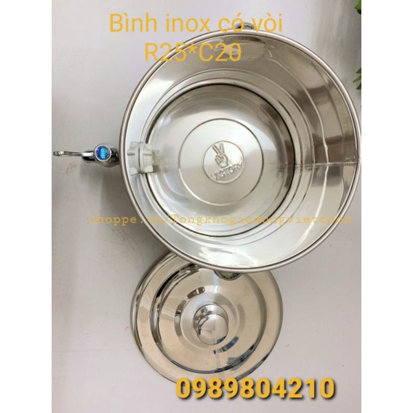 (Có Video SP)Bình đựng nước inox 7 lít có vòi SUS 304 ,Bình nước inox 7 l,Bình nước inox có vòi inox 304, CHÍNH HÃNGVN