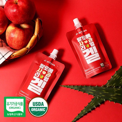 (1Gói x 100ml) Nước nha đam Hàn Quốc Saponaria hữu cơ vị táo - Nước uống đẹp da - nước uống thải độc - ORGANIC KDY ALOE | BigBuy360 - bigbuy360.vn