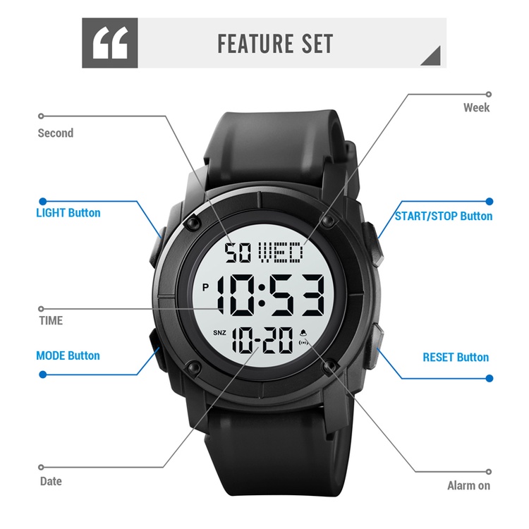 Đồng Hồ Điện Tử Thể Thao SKMEI 1853 Chống Nước Cho Nam