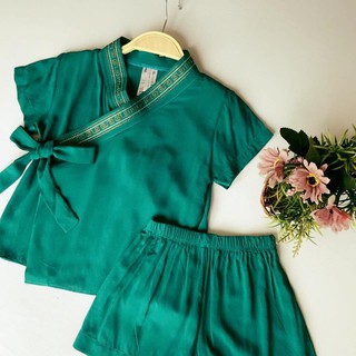 Bộ Yukata lanh Thái cực nhẹ cực mát