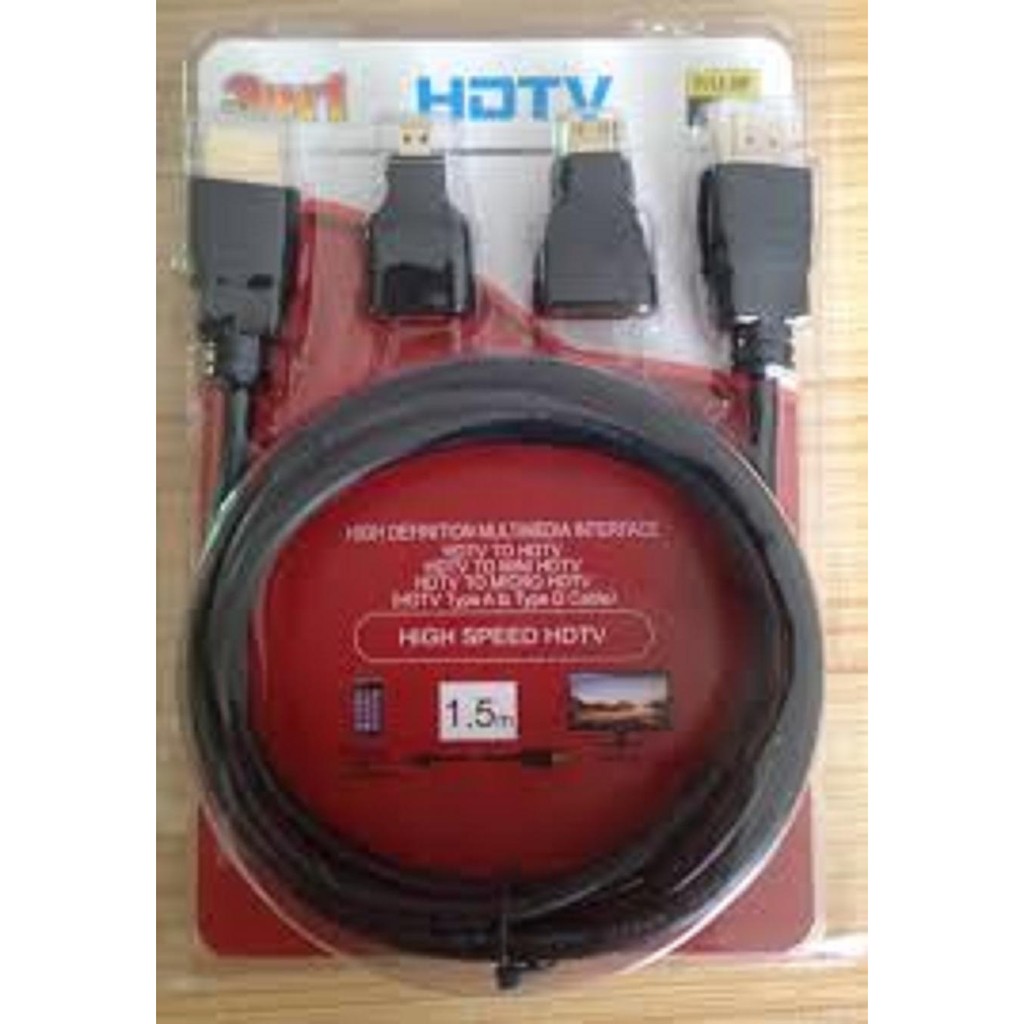 Cáp HDMI to mini hdmi micro hdmi 3 in 1 -TM shop