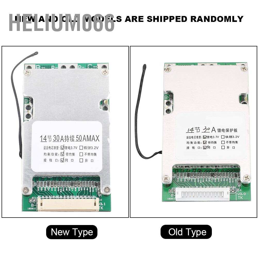 Bảng mạch bảo vệ pin Lithium BMS PCB cân bằng sạc bảo vệ quá dòng/ quá tải/ ngắn mạch 14S 50V 30A