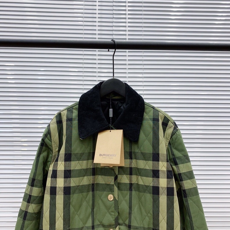 Áo khoác Burb3rry check diamond quilted flannel jacket ss21
