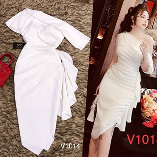 Váy body trắng V1014  Đẹp Shop DVC - đầm thiết kế cao cấp