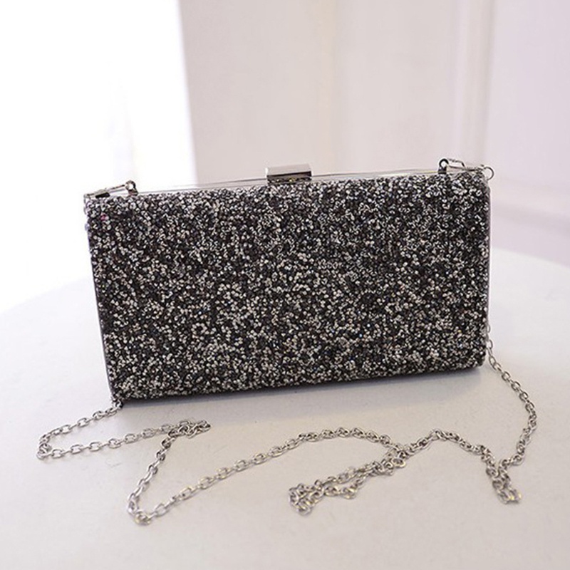 Ví Cầm Tay Đính Đá Lấp Lánh Phong Cách Retro Thời Trang Dự Tiệc Cho Nữ