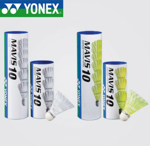 [Mã FAMAYMA giảm 10K đơn 50K] Quả cầu lông nhựa (hộp 6 quả) - Chính hãng Yonex- Ống cầu lông nhựa Yonex Mavis 10