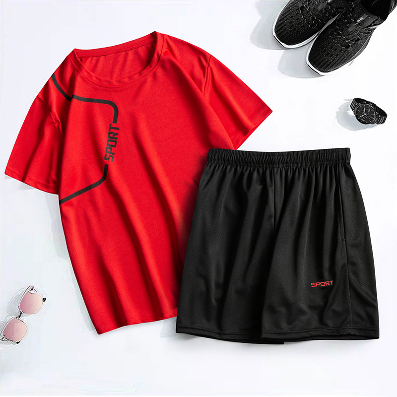 Set quần short và áo thun cổ tròn size M-4XL