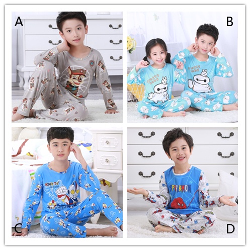 Bộ Đồ Ngủ Pijama Tay Dài Dành Cho Bé Trai Từ 3-13 Tuổi