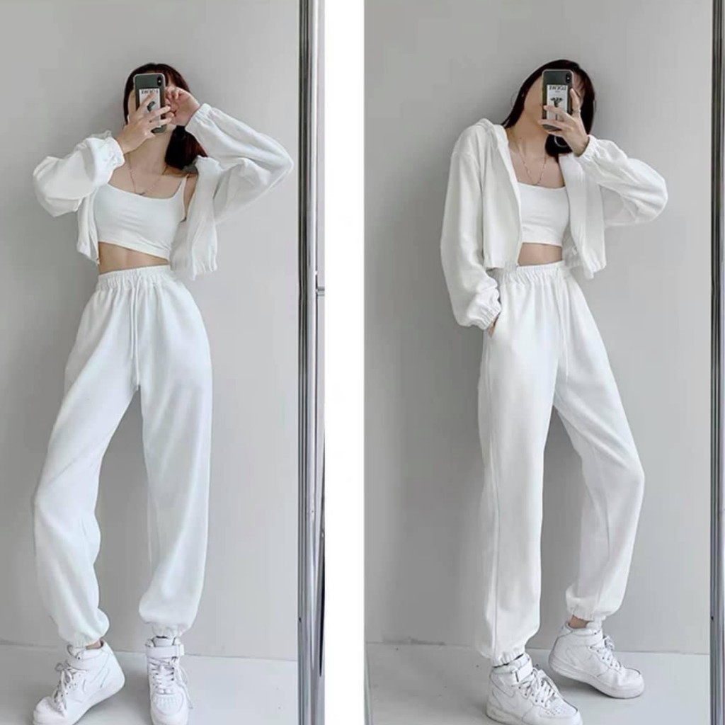 Quần jogger nữ dây rút cá tính bigsize ống rộng T18 STORE QJ10