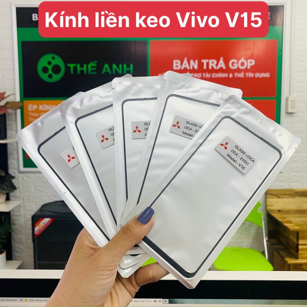 Kính ép màn hình có sẵn keo cho Vivo V15 OCA