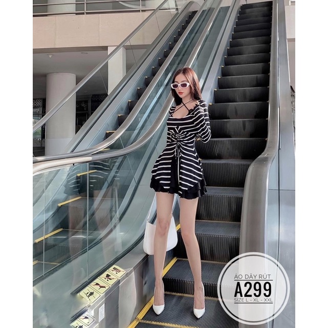 Bigsize Áo dây rút A299