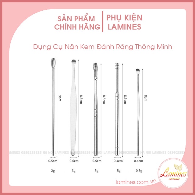Bộ Dụng Cụ Ngoáy Tai Inox 6 Món - Lấy Ráy Tai Thép Không Rỉ 6 Món