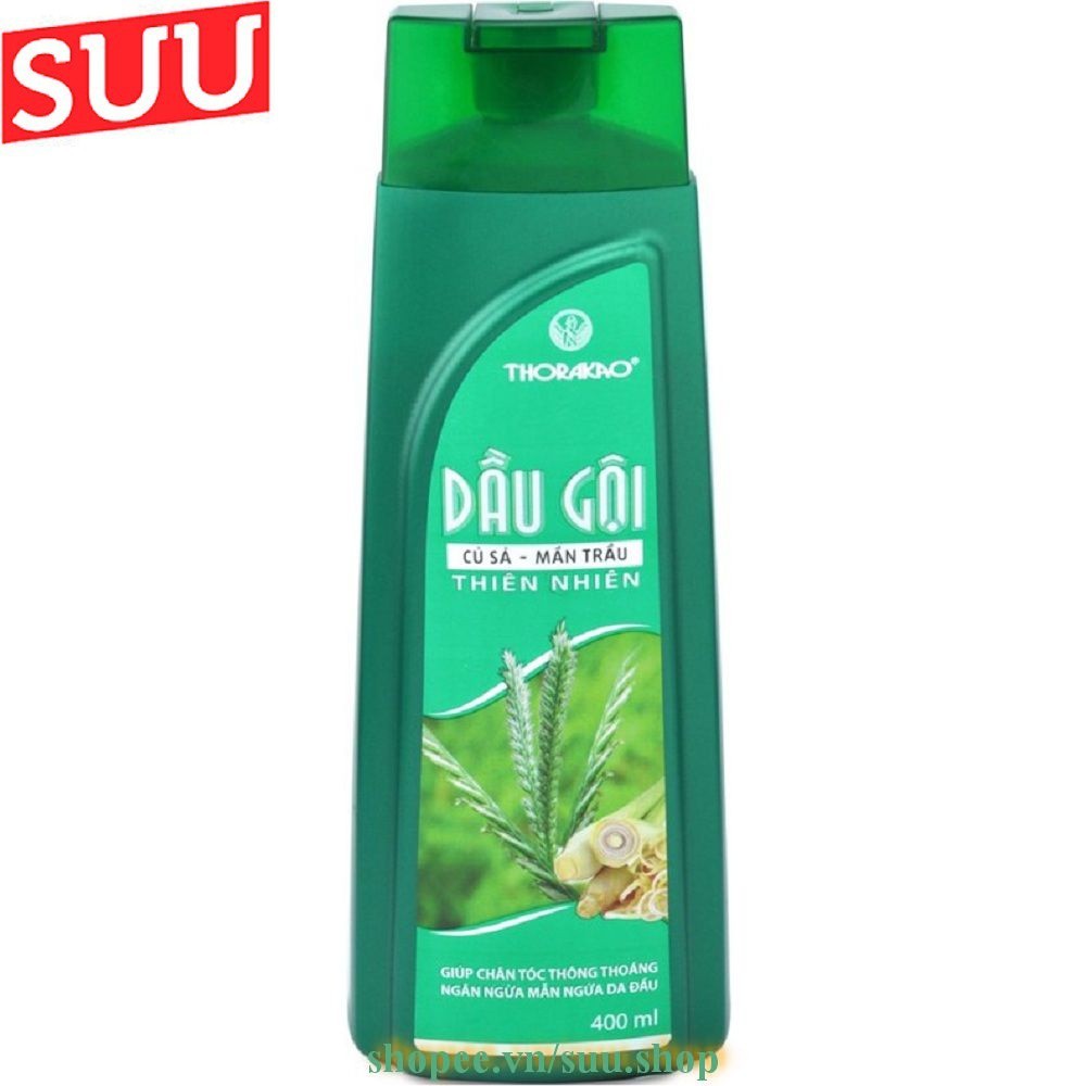 Dầu gội Thorakao Củ sả, Mần trầu 400ml suu.shop cam kết 100% chính hãng