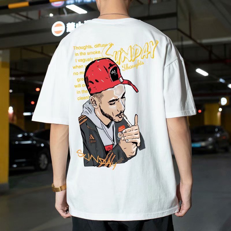 Men's Short Sleeve T-shirt with Personality Print