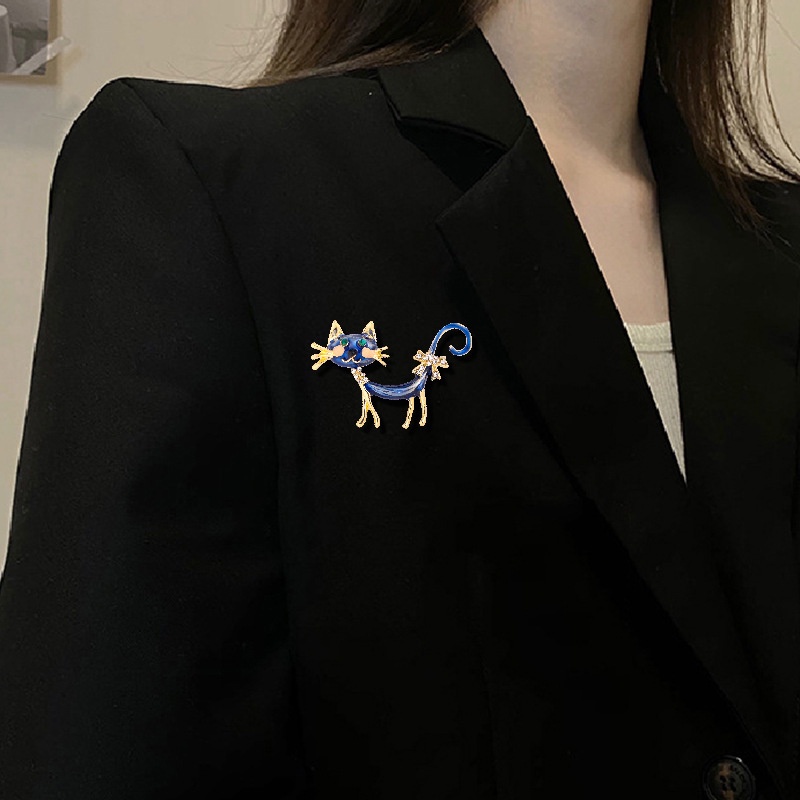 Ghim Cài Áo Hình Mèo Dễ Thương